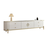 Glam TV Console Stone Media Console Enclosed Storage Console with 4 Drawers Clearhalo 'furn' 'furn_tv_stands_entertainment_centers' 'Furniture' 'Living Room Furniture' 'TV Stands & Entertainment Centers' 'TV Stands & Media Storage Furniture' 'tv_stands_entertainment_centers' 1200x1200_bc949184-f9d9-485f-a62e-da3e5fb88355