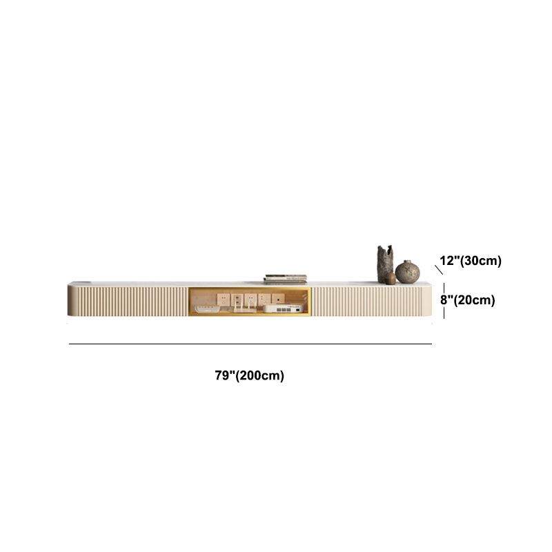 Schwimmende TV -Medien stehen zeitgenössische TV -Medienkonsole mit Schubladen