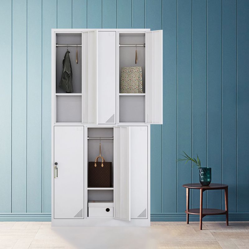 Contemporary Style Home Wardrobe Steel Wardrobe Closet with Doors