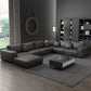 Contemporary Sectional Sofa L-Shape Fabric Slipcovered Sectional