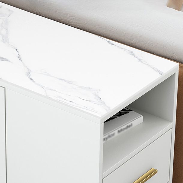 Glam Style Stone Top Buffet Table 2 Drawer Kitchen Table for Dining Room Clearhalo 'buffet_sideboard' 'Buffets & Sideboards' 'furn' 'furn_buffet_sideboard' 'Furniture' 'furniture_buffet_sideboard' 'Kitchen & Dining Furniture' 1200x1200_bc981177-6dc2-4014-a276-a05c9d9ef757