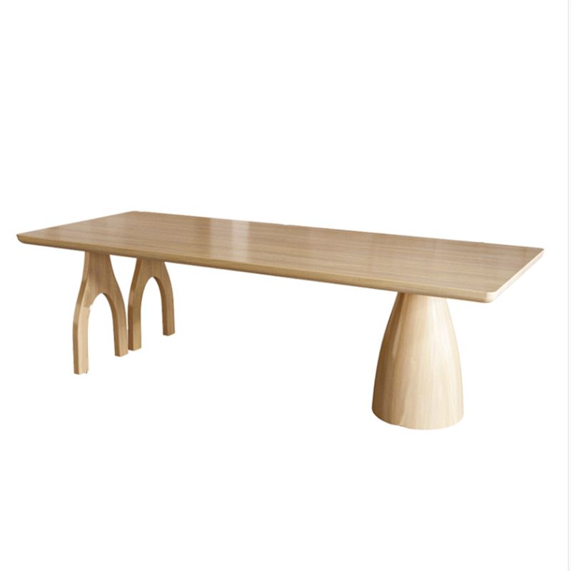 Rectangular Shaped Office Conference Table Wooden Writing Desk in Natural Clearhalo 'furn' 'furn_office_desk' 'Furniture' 'Office Desks' 'Office Furniture' 'office_desk' 1200x1200_bc9a22d0-fe95-4856-84b3-5a424f7dafb5