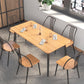 Industrial Style Natural Wood Table Metal 4 Legs Dining Table Clearhalo 'Dining Tables & Seating' 'Dining Tables' 'dining_table' 'furn' 'furn_dining_table' 'Furniture' 'Kitchen & Dining Furniture' 1200x1200_bc9a2994-e7a1-40bb-a55f-6494d71af713