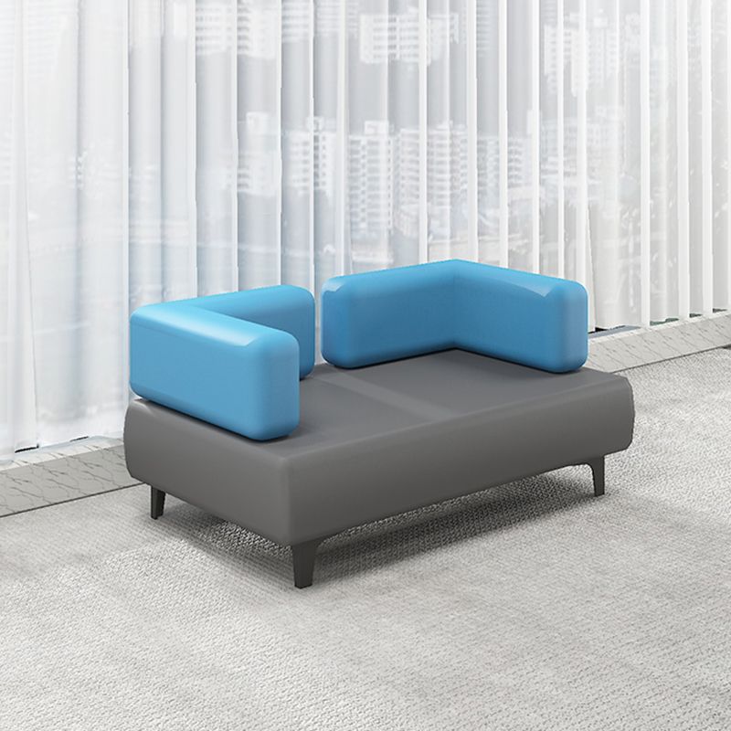 フェイクレザーソファ30.70 "d x 29.52" hリビングルーム用のタキシードアームソファ