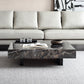 Contemporary Stone Coffee Table Rectangle Sled Coffee Cocktail Table Clearhalo 'Coffee & Accent Tables' 'Coffee Tables' 'coffee_tables' 'furn' 'furn_coffee_tables' 'Furniture' 'Living Room Furniture' 1200x1200_bc9ad938-9e0f-4b4a-bfb8-c04d7969baa1