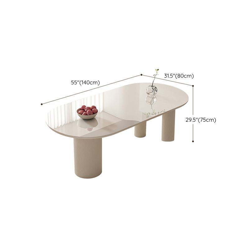 Slate and Metal Table Modern Minimalist Home White Dining Table