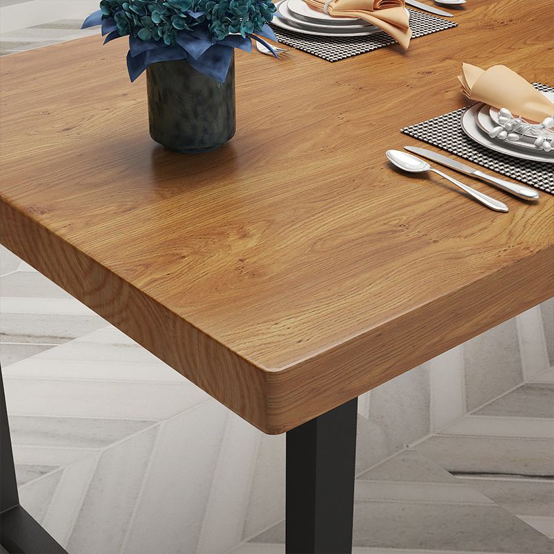 Industrial Style Pine Solid Wood Dining Table Sled Base Rectangle Table for Home Clearhalo ' dining_table' 'Dining Tables & Seating' 'Dining Tables' 'furn' 'furn_dining_table' 'Furniture' 'furniture_dining_table' 'Kitchen & Dining Furniture' 'kitchen&dining_furn' 'kitchen' 'kitchen_dining_table' 1200x1200_bc9c2d7a-3874-439c-813b-c5b7671330f3