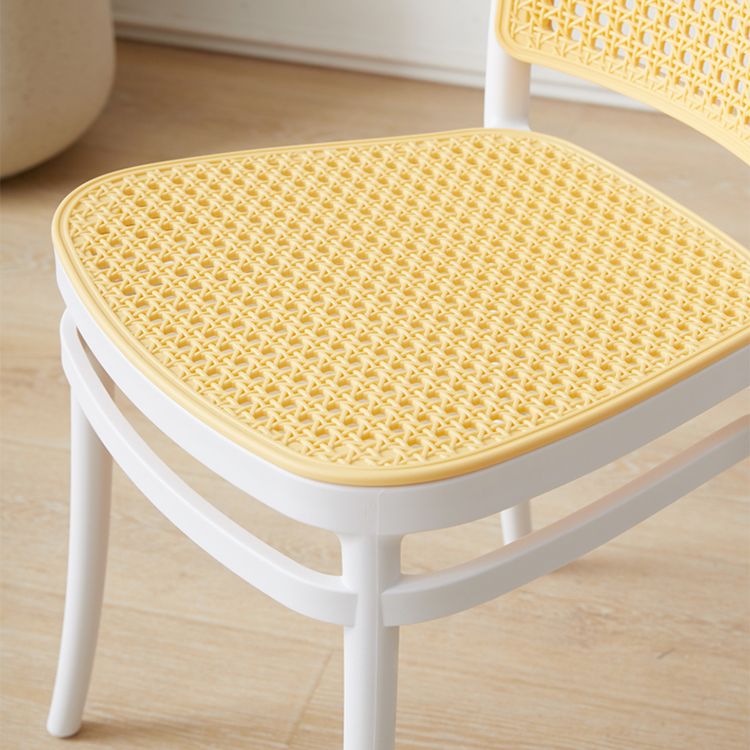 Contemporary Indoor Plastic Open Back Stackable Dining Side Chair Clearhalo 'Dining Chairs' 'Dining Tables & Seating' 'dining_chair' 'furn' 'furn_dining_chair' 'Furniture' 'Kitchen & Dining Furniture' 1200x1200_bc9ccbbd-f7da-431b-81f2-1ece89724897