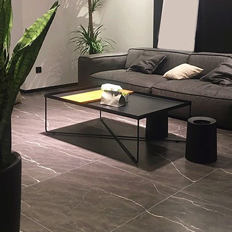 Modern Style Cross Table Base Wrought Iron Black Square & Rectangular Coffee Table Clearhalo 'Coffee & Accent Tables' 'Coffee Tables' 'coffee_tables' 'furn' 'furn_coffee_tables' 'Furniture' 'furniture_coffee_tables' 'Living Room Furniture' 1200x1200_bc9d3b64-aae7-4790-a76e-4fc71c4de1e4