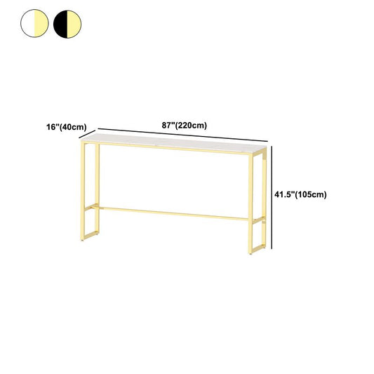 Tavolo da pub di base in metallo glam rettangolo barra di altezza barra per interno