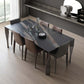 Industrial Dining Table Sintered Stone Rectangle Dining Table for Kitchen Clearhalo 'Dining Tables & Seating' 'Dining Tables' 'dining_table' 'furn' 'furn_dining_table' 'Furniture' 'Kitchen & Dining Furniture' 1200x1200_bc9faef9-69ce-41c5-bedb-8444f5393837