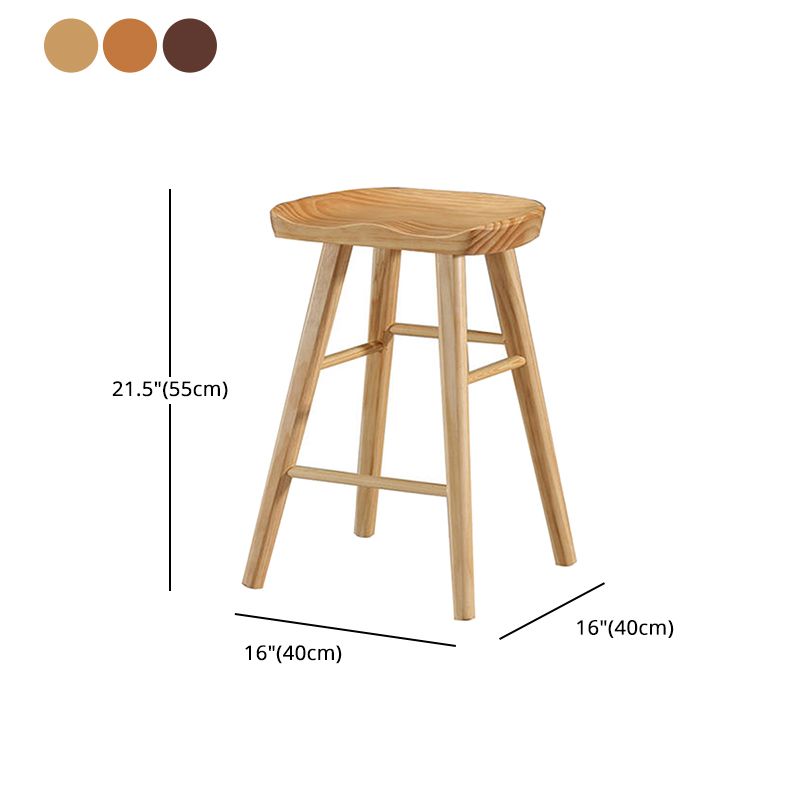 Modern Wood Bar Stool Contoured Seat Backless Indoor Footrest Counter Stool Clearhalo 'Bar Furniture' 'Bar Stools' 'bar_stools' 'furn' 'furn_bar_stools' 'furniture_bar_stools' 'Kitchen & Dining Furniture' 'kitchen&dining_furn' 'kitchen' 'kitchen_furn' Furniture' 1200x1200_bca34f48-081c-482c-b1a9-78cbad830c5b