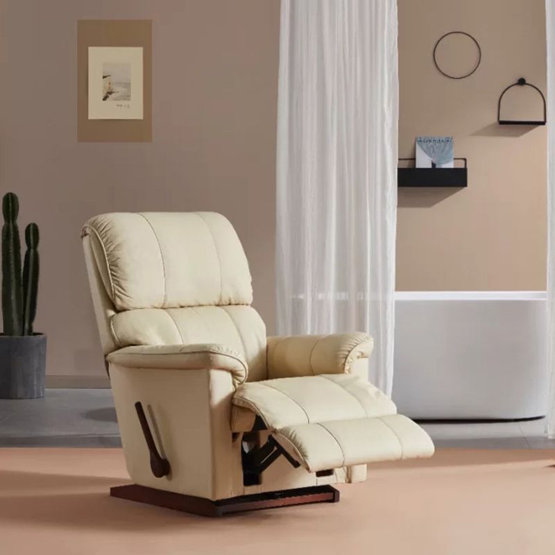 Fauteuil inclinable en cuir à grain moderne