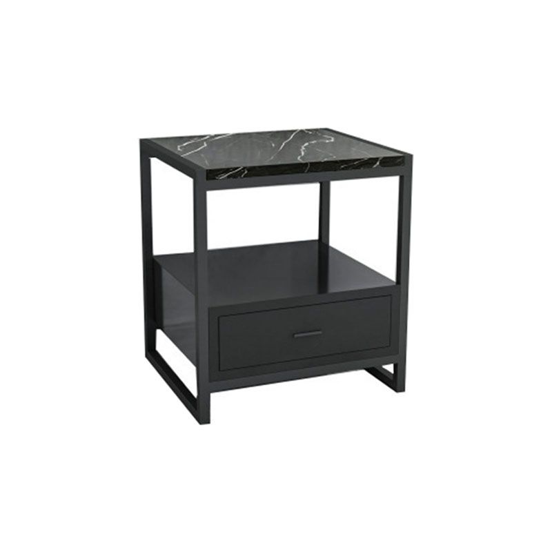 Moder de metal nocturno de metal gabinete en la noche del estante inferior con cajón para el dormitorio