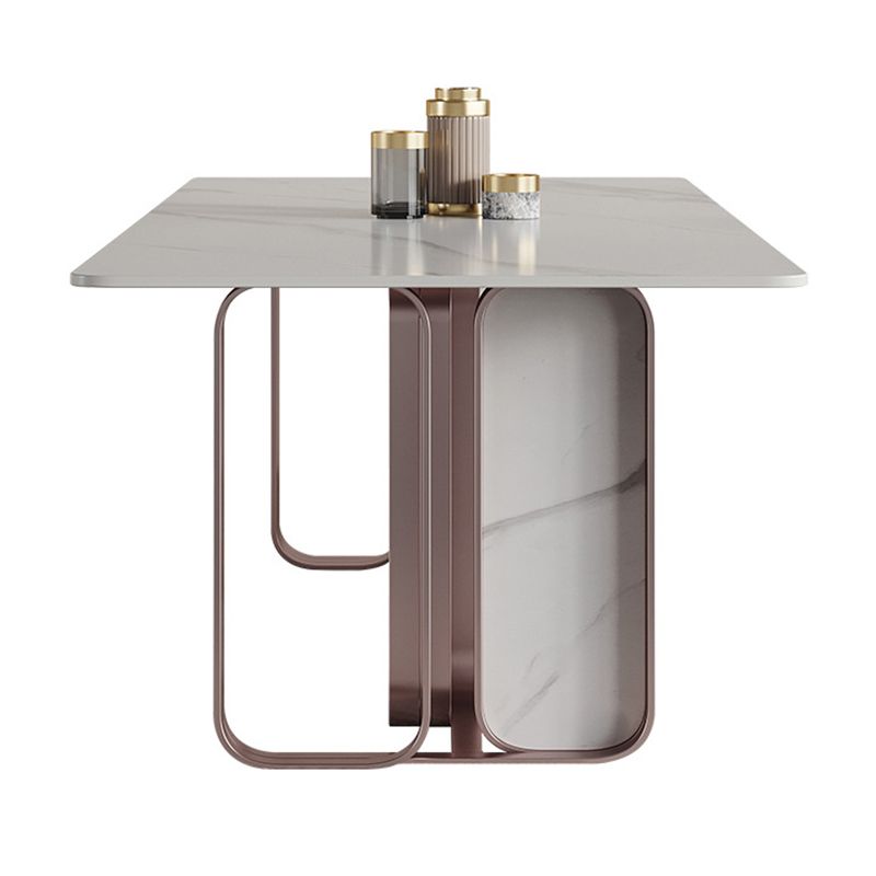 Luxury Sintered Stone Dining Set 1/2/5/6/7 Pieces Rectangle Dining Table with Chairs Clearhalo 'Dining Room Sets' 'Dining Tables & Seating' 'dining_room_set' 'furn' 'furn_dining_room_set' 'Furniture' 'furniture_dining_room_set' 'Kitchen & Dining Furniture' 1200x1200_bcab5d66-c449-459d-b241-6851b1fd617c