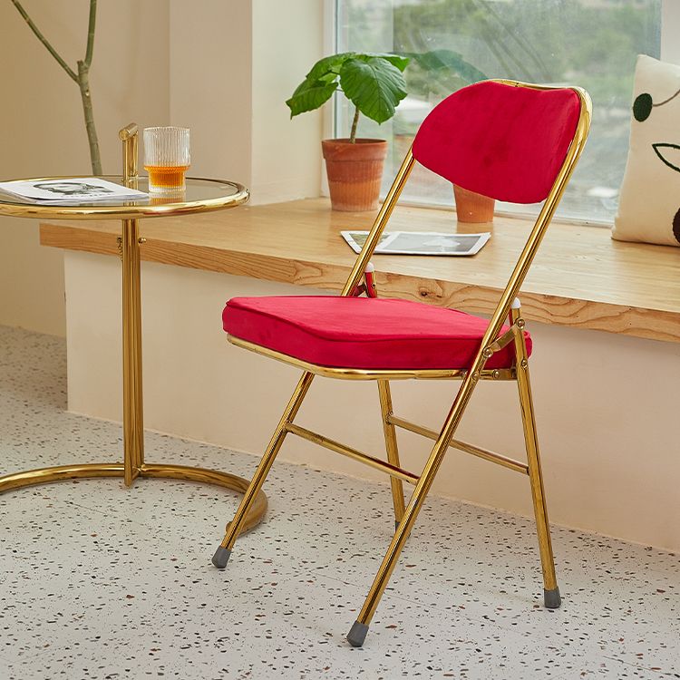 Scandinavian Open Back Velvet Side Chair Matte Finish Folding Dining Chairs Clearhalo ' kitchen&dining_furn' 'Dining Chairs' 'Dining Tables & Seating' 'dining_chair' 'furn' 'furn_dining_chair' 'Furniture' 'furniture_dining_chair' 'Kitchen & Dining Furniture' 'kitchen' 1200x1200_bcabaf31-5111-4308-a775-b16e03bcefb9