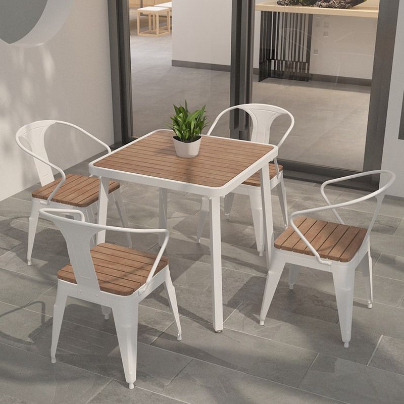 Industrial Style Wood Dinner Room Kitchen Table Brown 4 Legs Dining Table Clearhalo ' dining_table' 'Dining Tables & Seating' 'Dining Tables' 'furn' 'furn_dining_table' 'Furniture' 'furniture_dining_table' 'Kitchen & Dining Furniture' 'kitchen&dining_furn' 'kitchen' 'kitchen_dining_table' 1200x1200_bcabe437-258a-45ee-b9c4-0137ad1fc82e