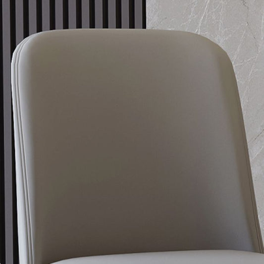 Modern Backrest Armless Leather Chair with Plastic Legs for Dining Room Clearhalo 'Dining Chairs' 'Dining Tables & Seating' 'dining_chair' 'furn' 'furn_dining_chair' 'Furniture' 'Kitchen & Dining Furniture' 1200x1200_bcac92fd-bb30-4c21-80a1-1db40e5c0716