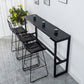 Sintered Stone Bistro Bar Desk Rectangle Bar Height Table with Trestle Base Clearhalo 'Bar Furniture' 'Bar Tables' 'bar_tables' 'furn' 'furn_bar_tables' 'Furniture' 'Kitchen & Dining Furniture' 1200x1200_bcad0222-5b8f-4510-8f91-7aa2c5e40ea9