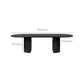 Modern Wooden Table Oval Dinner Room Kitchen Table in Black with Double Pedestal