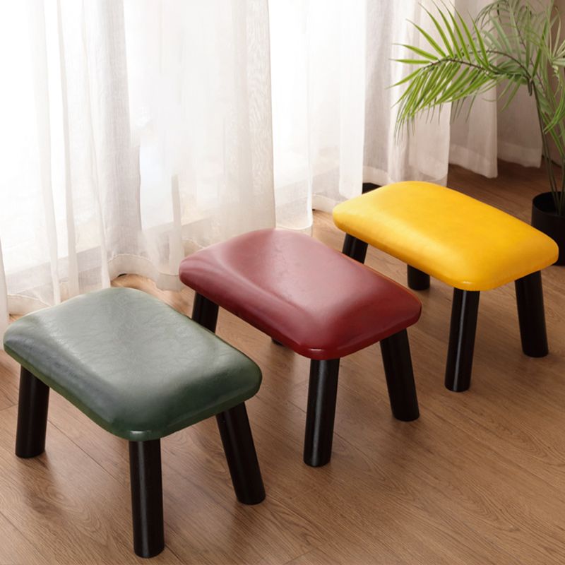 Faux Leather Ottoman Whole Colored Nailhead Trim Water Resistant Rectangle Pouf Ottoman Clearhalo 'furn' 'furn_ottomans_poufs' 'Furniture' 'Living Room Furniture' 'Ottomans & Poufs' 'ottomans_poufs' 1200x1200_bcb04f65-256d-4883-b0a4-686db9394a7a