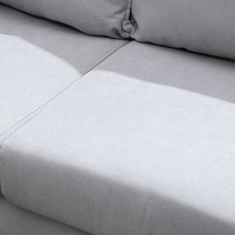 Scandinavian Loose Back Sofa 27.17" H Square Arm Slipcovered Loveseat Clearhalo 'Furniture' 'furniture_sofas' 'kitchen' 'kitchen_sofas' 'Living Room Furniture' 'Sofa' 'sofas' 1200x1200_bcb11a38-4188-491d-a370-f0febc65a0d9