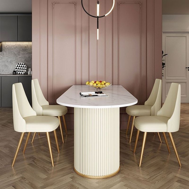 Mesa de comedor de forma gratuita Mesa de comedor moderno de piedra sinterizada