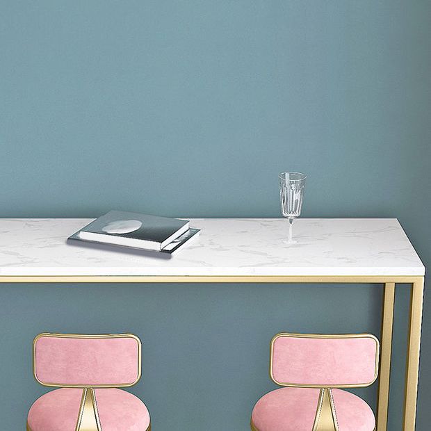 Glam Rectangle Bar Table Set 1/2/4 Pieces Faux Marble Pub Set for Dining Room Clearhalo 'Bar Furniture' 'furn' 'furn_home_bar_bar_sets' 'Furniture' 'Home Bars & Bar Sets' 'home_bar_bar_sets' 'Kitchen & Dining Furniture' 1200x1200_bcb6355c-e183-42e4-ae22-8d903929c4bf