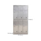 Silver Wardrobe Armoire Industrial Steel Wardrobe Closet with Lock