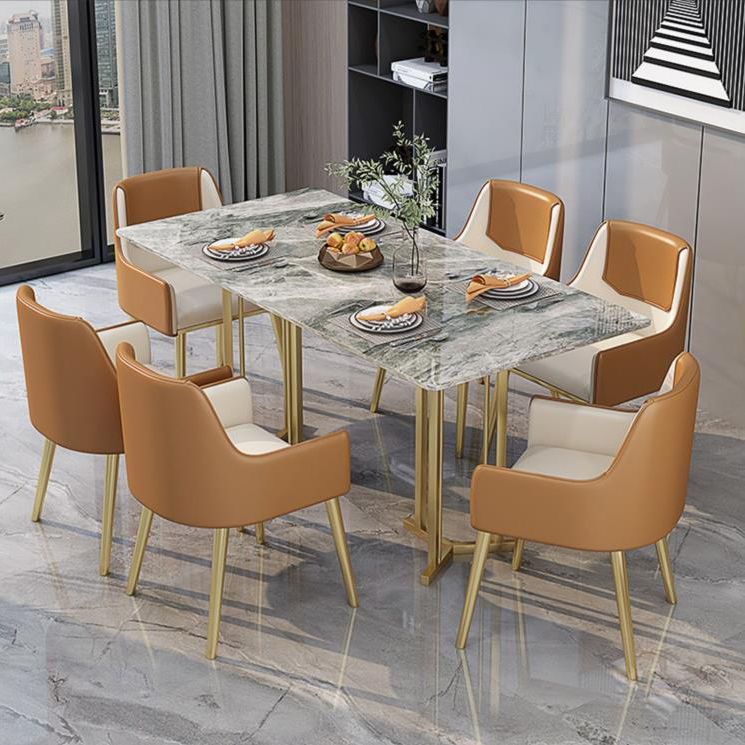 Traditional Luxury Stone Furniture Rectangle Double Pedestal Dining Table Clearhalo ' dining_table' 'Dining Tables & Seating' 'Dining Tables' 'furn' 'furn_dining_table' 'Furniture' 'furniture_dining_table' 'Kitchen & Dining Furniture' 'kitchen&dining_furn' 'kitchen' 'kitchen_dining_table' 1200x1200_bcb99f1b-995b-4188-b89d-96f497cdad77