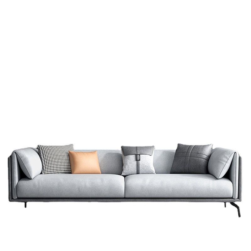 Pillow Top Arm Sofa with Pillows Seating Contemporary in Gray