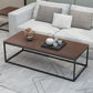 Rahmenbasis-Design, quadratischer/rechteckiger Massivholztisch für Couchtisch