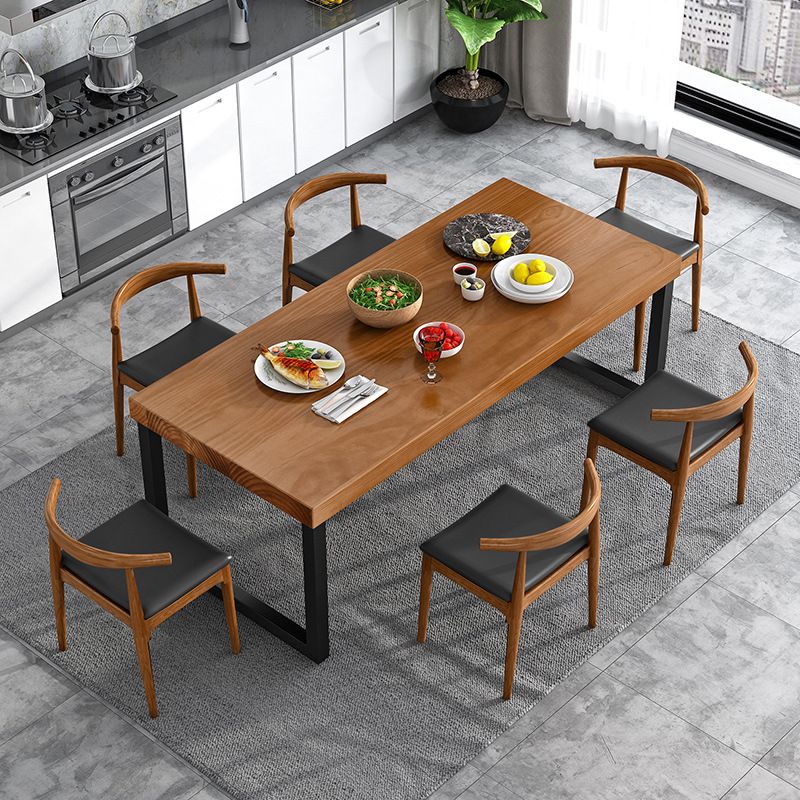 Industrial 1/2/7 Pieces Dinette Set Solid Wood Dining Table and Chairs Clearhalo 'Dining Room Sets' 'Dining Tables & Seating' 'dining_room_set' 'furn' 'furn_dining_room_set' 'Furniture' 'furniture_dining_room_set' 'Kitchen & Dining Furniture' 1200x1200_bcbaab90-433f-4369-946b-f7efaacd5e1a