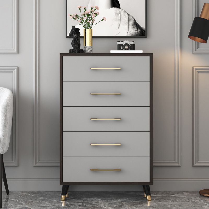 Contemporary Glam Storage Chest Wooden Chest with Soft-Close Drawers