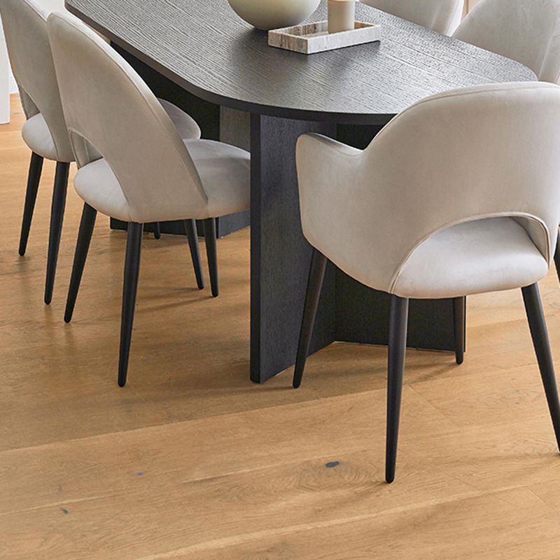Modern Wood Dining Table Oval Black Dinner Table for Dining Room Clearhalo 'Dining Tables & Seating' 'Dining Tables' 'dining_table' 'furn' 'furn_dining_table' 'Furniture' 'Kitchen & Dining Furniture' 1200x1200_bcbba774-6eb4-461e-b522-a14c403b61aa