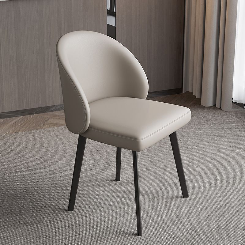 Contemporary Armless Dining Chairs Parsons Chair with Iron Legs for Home Use Clearhalo ' kitchen&dining_furn' 'Dining Chairs' 'Dining Tables & Seating' 'dining_chair' 'furn' 'furn_dining_chair' 'Furniture' 'furniture_dining_chair' 'Kitchen & Dining Furniture' 'kitchen' 1200x1200_bcbbd7e7-7989-47b1-97bf-81f3beffab9f