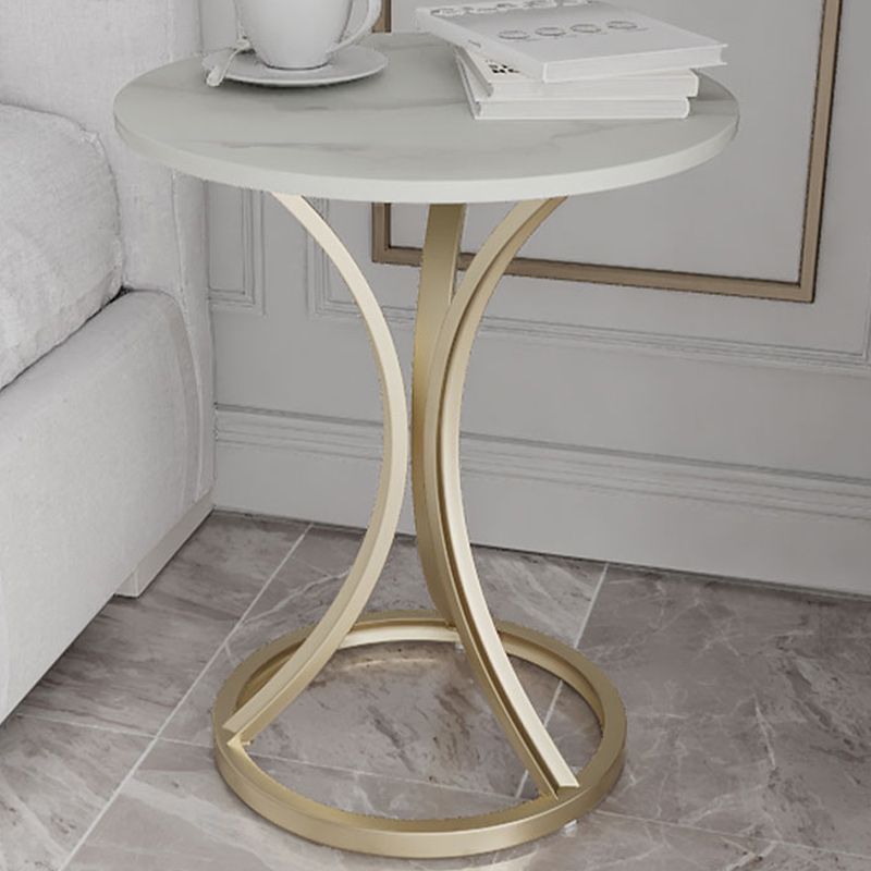 Glam Metal Side End Table Pedestal Round Sofa Side Accent Table Clearhalo 'Coffee & Accent Tables' 'End & Side Tables' 'end_side_tables' 'furn' 'furn_end_side_tables' 'Furniture' 'Living Room Furniture' 1200x1200_bcbd9313-516f-4c99-97e0-b602e77d5dc1