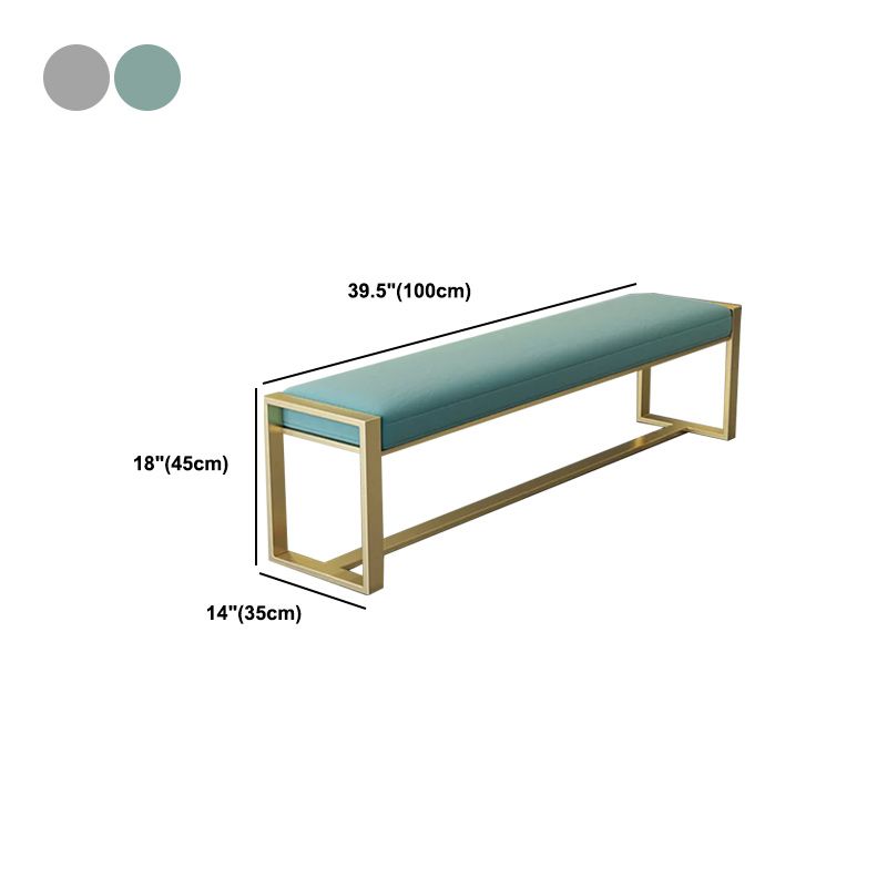 Glam Solid Color Entryway Bench Upholstered Entryway Bench with Cushioned Clearhalo 'Benches' 'Chairs & Seating' 'furn' 'furn_benches' 'Furniture' 'Living Room Furniture' 1200x1200_bcbdfc68-f052-4b4c-bdf0-da957c77f530