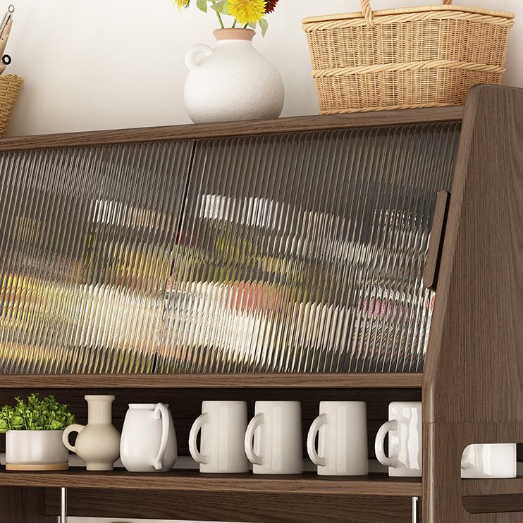 3-Drawer Rubber Wood Sideboard Modern Adjustable Shelving Credenza for Living Room Clearhalo 'buffet_sideboard' 'Buffets & Sideboards' 'Furniture' 'furniture_buffet_sideboard' 'Kitchen & Dining Furniture' 1200x1200_bcbe07b2-48f0-401c-9149-29a1d1a4b661