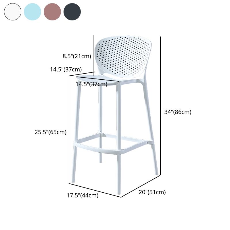 Contemporary Metal Plastic Barstools Bristol Bar Stool with Low Back and Footrest Clearhalo 'Bar Furniture' 'Bar Stools' 'bar_stools' 'furn' 'furn_bar_stools' 'furniture_bar_stools' 'Kitchen & Dining Furniture' 'kitchen&dining_furn' 'kitchen' 'kitchen_furn' Furniture' 1200x1200_bcbeb009-3fb8-4d1e-98c6-95a71474b2be