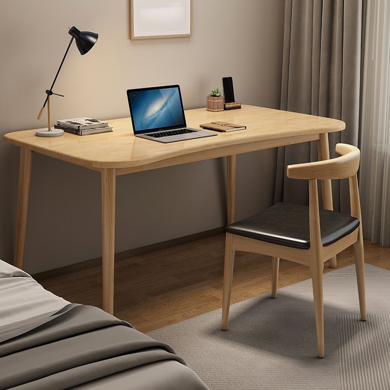 23,62 "W Curbe Writing Desk 1 étagère bureau de bureau en bois avec base de Parsons