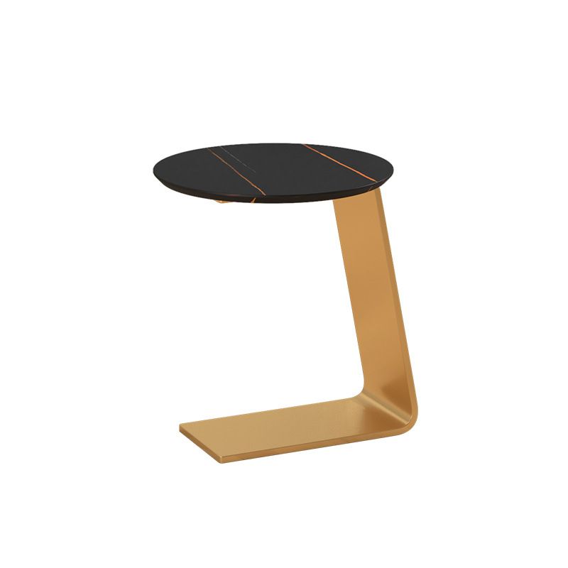 19.69" Tall Contemporary Style Side End Table Metal C Round Sofa Side Accent Table Clearhalo 'Coffee & Accent Tables' 'End & Side Tables' 'end_side_tables' 'furn' 'furn_end_side_tables' 'Furniture' 'Living Room Furniture' 1200x1200_bcbf3340-ea15-4982-86f2-27005719334b