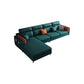 Pillow Arms Sectional Contemporary Stain-Resistant Faux Leather 4-Seater Sofa