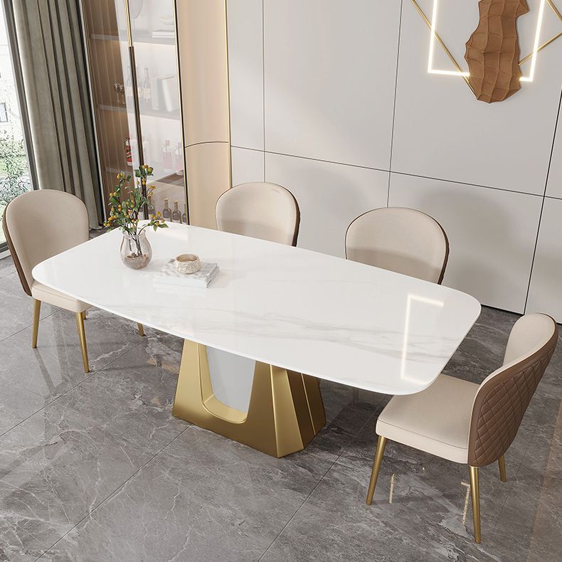 1/3/4/5/7 Pieces Luxurious Rectangle Dining Set Sintered Stone Top Dinette Table Set Clearhalo 'Dining Room Sets' 'Dining Tables & Seating' 'dining_room_set' 'furn' 'furn_dining_room_set' 'Furniture' 'Kitchen & Dining Furniture' 1200x1200_bcc127c8-33c3-4558-bb68-d006dcc8bfea