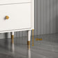 Scheda laterale Glam Sideboard Stone Glass con armadi e cassetti