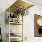 Metal Storage Base Bar Table Modern Stone Bar Table with Wine Rack and Wine Glass Holders Clearhalo 'Bar Furniture' 'Bar Tables' 'bar_tables' 'furn' 'furn_bar_tables' 'Furniture' 'Kitchen & Dining Furniture' 1200x1200_bcc2cf2a-26df-4fa9-ab29-704dd9af696f