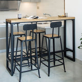 Pine Wood Bar Dining Table Industrial Rectangle Bar Table with Trestle for Milk Tea Shop Clearhalo 'Bar Furniture' 'Bar Tables' 'bar_tables' 'furn' 'furn_bar_tables' 'Furniture' 'Kitchen & Dining Furniture' 1200x1200_bcc3b111-d9a4-46ca-9921-b85beb6044ac