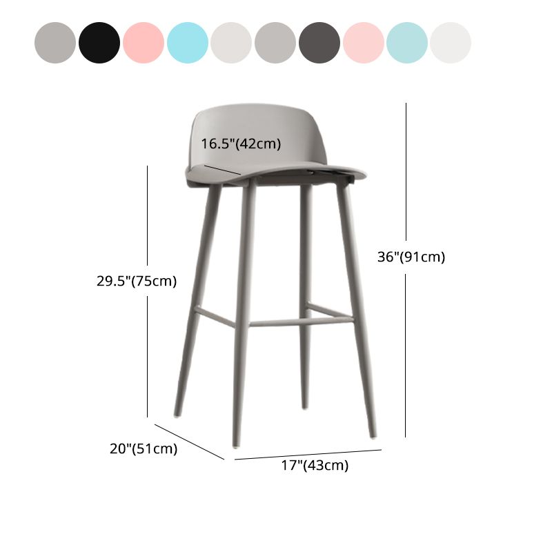 Scandinavian Style Acrylic Bar stool with Square Seat Counter Stool for Kitchen Bar Clearhalo 'Bar Furniture' 'Bar Stools' 'bar_stools' 'furn' 'furn_bar_stools' 'furniture_bar_stools' 'Kitchen & Dining Furniture' 'kitchen&dining_furn' 'kitchen' 'kitchen_furn' Furniture' 1200x1200_bcc3e3ab-3def-49ee-98d2-5ac7fcb20492