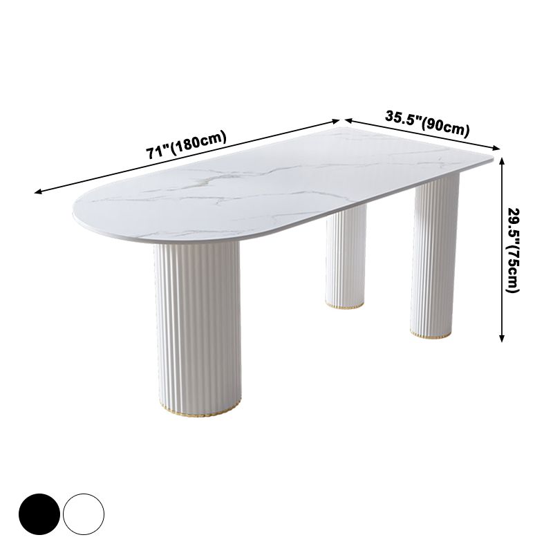 Metal Contemporary Free Form Table Marble Top Table for Dining Room and Kitchen Clearhalo ' dining_table' 'Dining Tables & Seating' 'Dining Tables' 'furn' 'furn_dining_table' 'Furniture' 'furniture_dining_table' 'Kitchen & Dining Furniture' 'kitchen&dining_furn' 'kitchen' 'kitchen_dining_table' 1200x1200_bcc40295-da64-4856-a06d-36829f951809