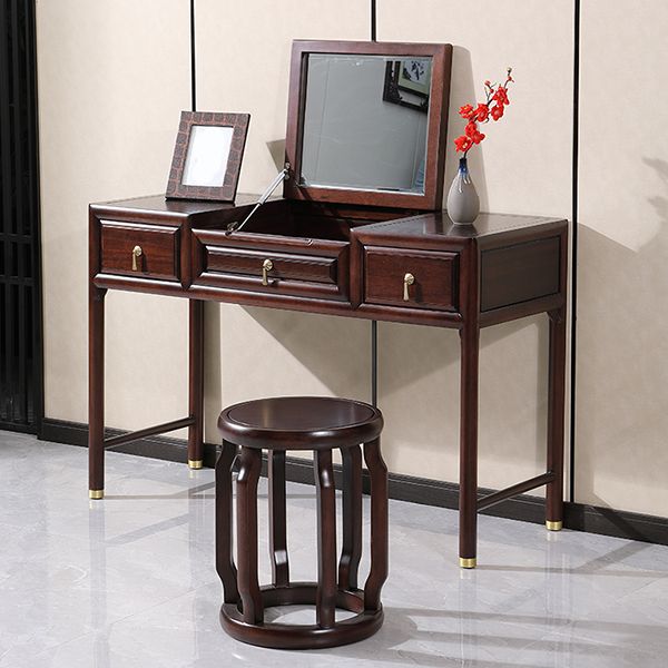 Flip-top 3 lade vaste houten make-up make-upkruidtafel set